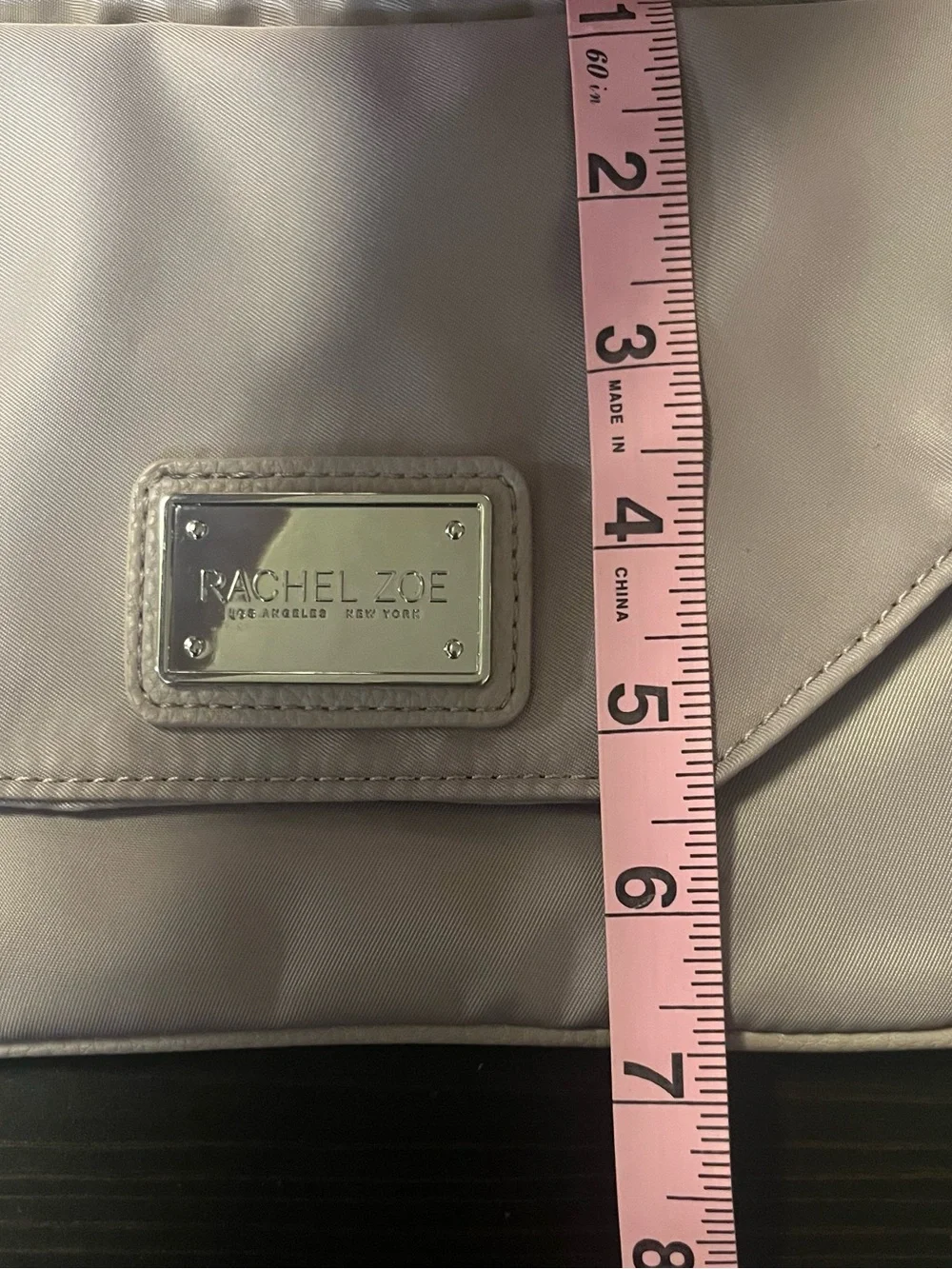 Rachel Zoe Light Lavender Taupe Nylon Wristlet Clutch